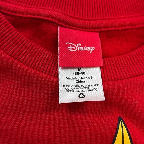 Disney Mickey Mouse Red Christmas Sweatshirt Unisex Size M - Picture 6 of 7